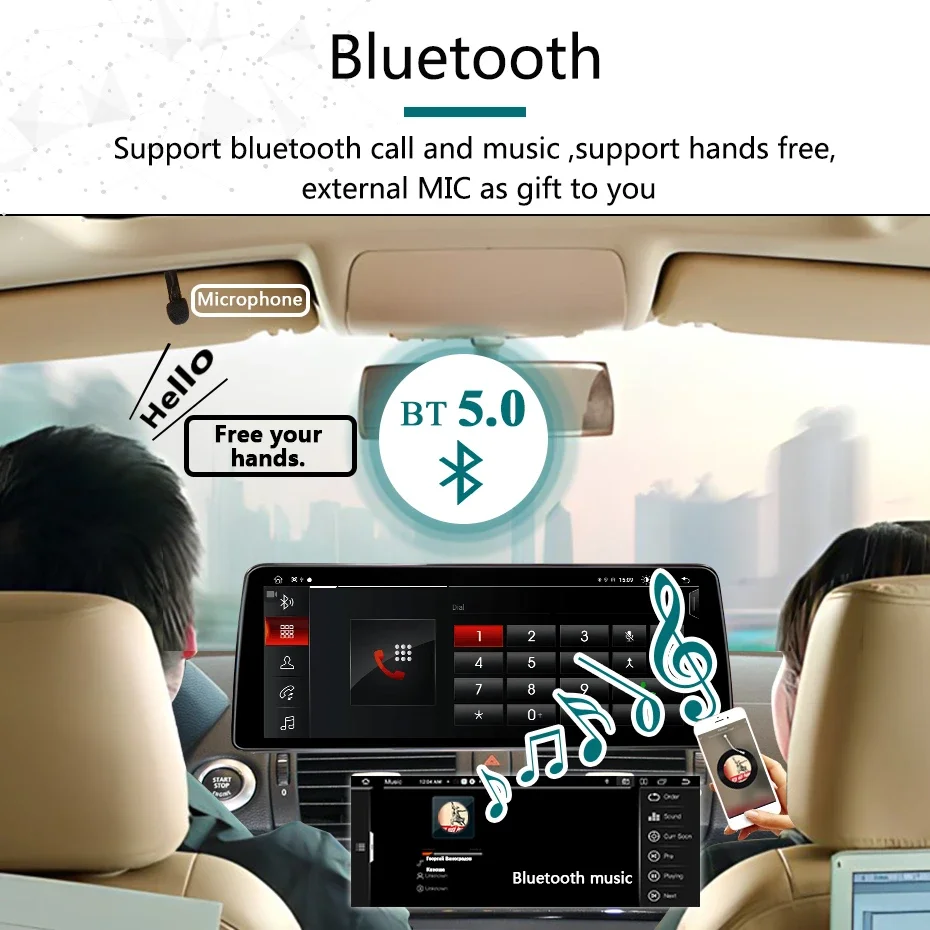 12,5 "Bildschirm Drahtlose Carplay Android 14 Auto Auto Radio Stereo Für BMW 1 Serie E81 E82 E87 E88 2007-2012 multimedia-player 2DIN – Detail 13