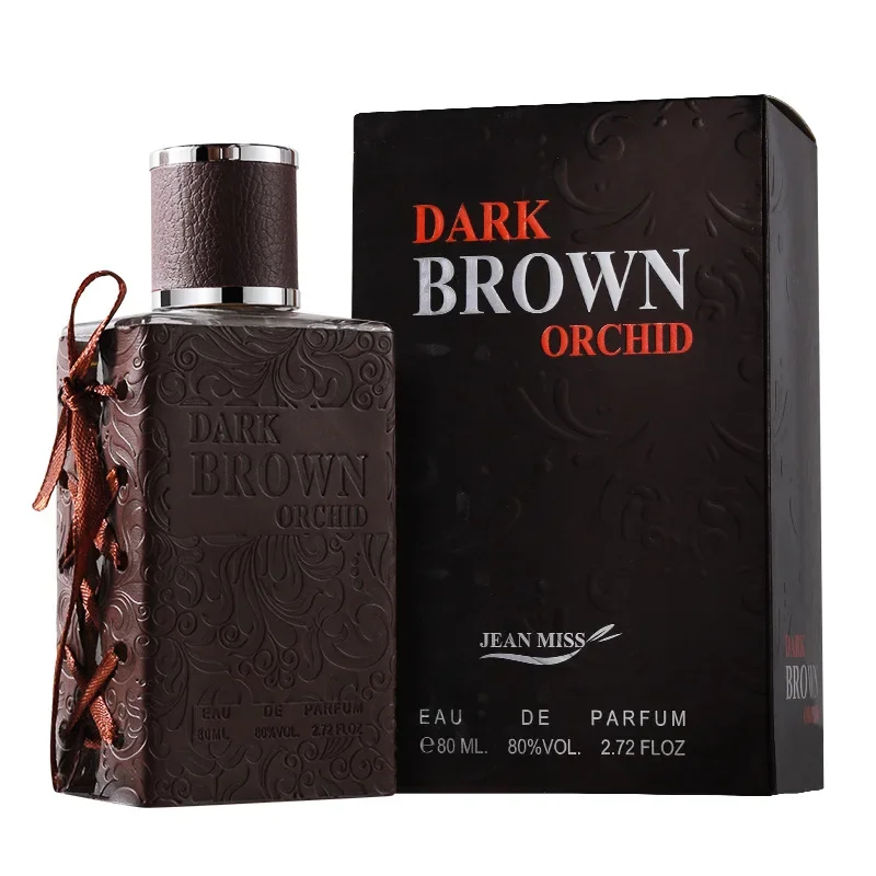 80ml DARK BROWN ORCHID EAU DE PARFUM Retro Gentleman Whiskey Pheromone Perfume Glamour Fragrance Body Spray for Men Women