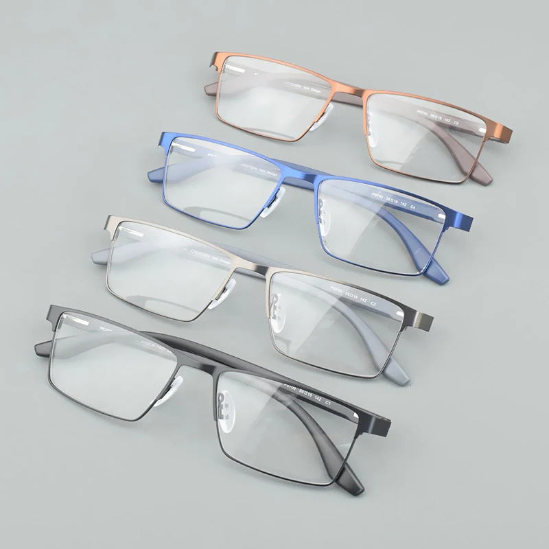 

P9700 Business Glasses Frames Men Eyewear Optical Prescription Glasses Frame Large Face Eyeglasses square Myopia Retro spectacle