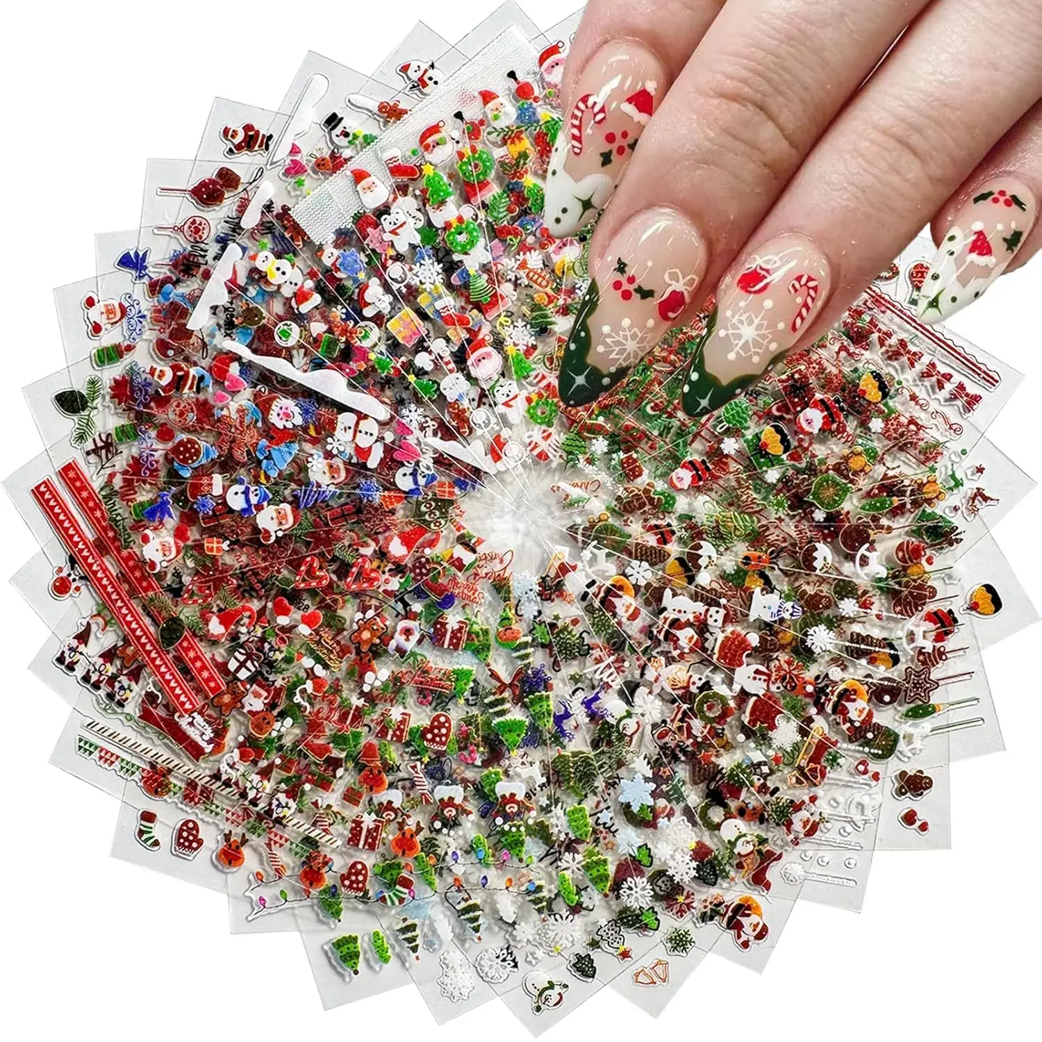 30 листов рождественских накле – обзор и цена Nail Art Xmas Stickers
