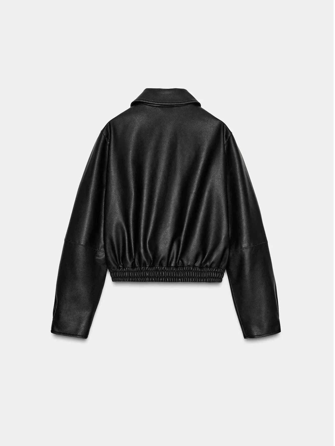 Jaqueta Feminina de Couro PU Preta Estilosa para Motociclistas com Gola Alta, Quente e Confortável para Uso Diário, Fabricada na China