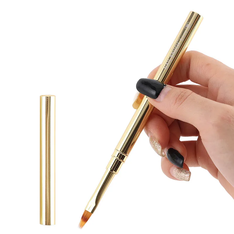 

Golden Metal Rod Nail Art Pen Brush Coloring Pen Large Square Round Light Therapy Pen Halo Pen Nail Drawing Pen Flower Pen