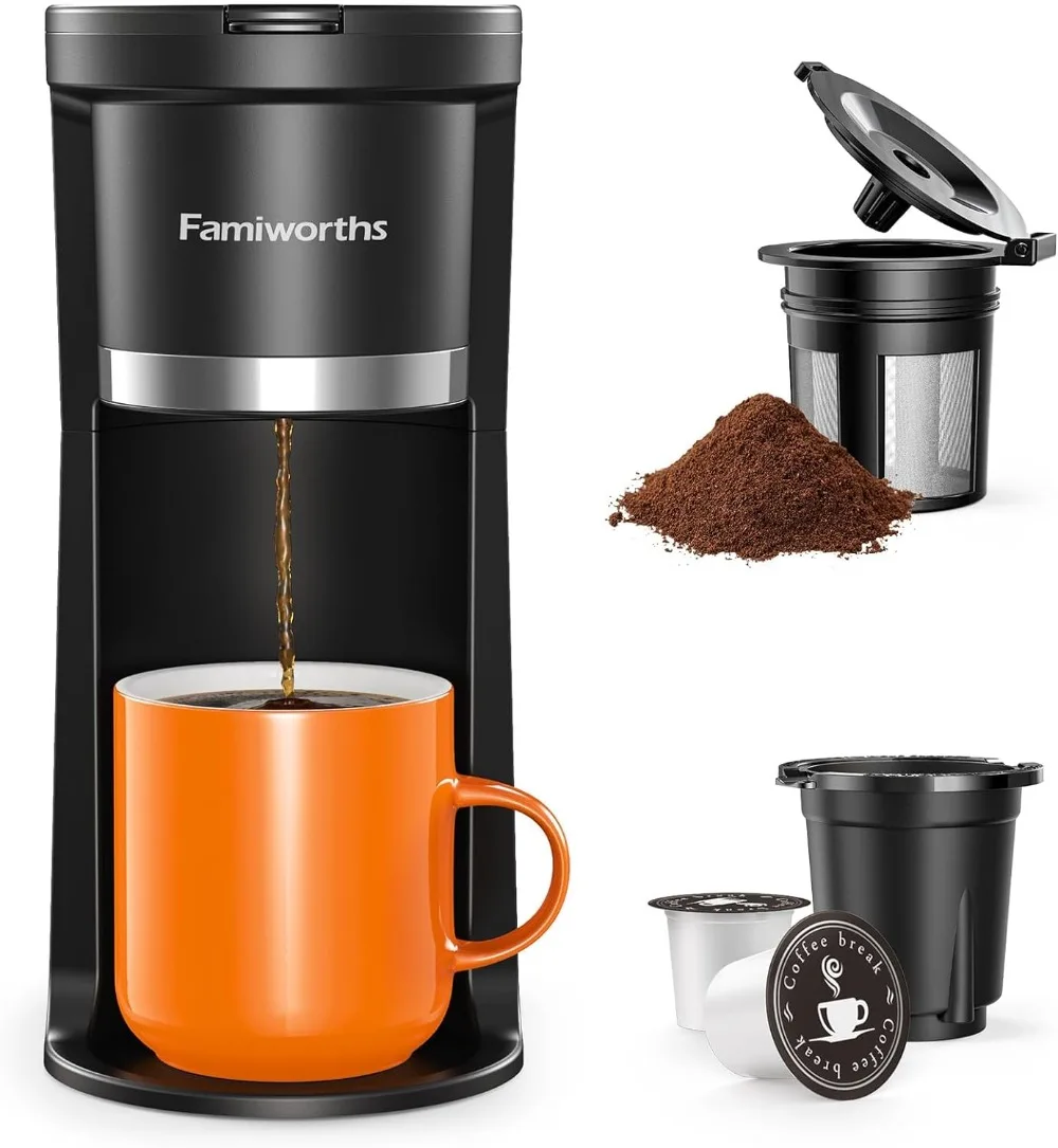 

Single-cup Carafe Brews 6 To 12 Ounces of Coffee Black