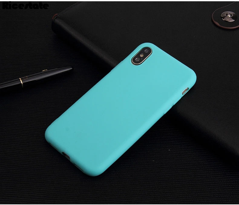 Ricesestate Fall für iPhone x xr xs max matt einfarbig Fall für iPhone 10 zehn x xs max xr Abdeckung schützen Haut Silikon Fall – Detail 5