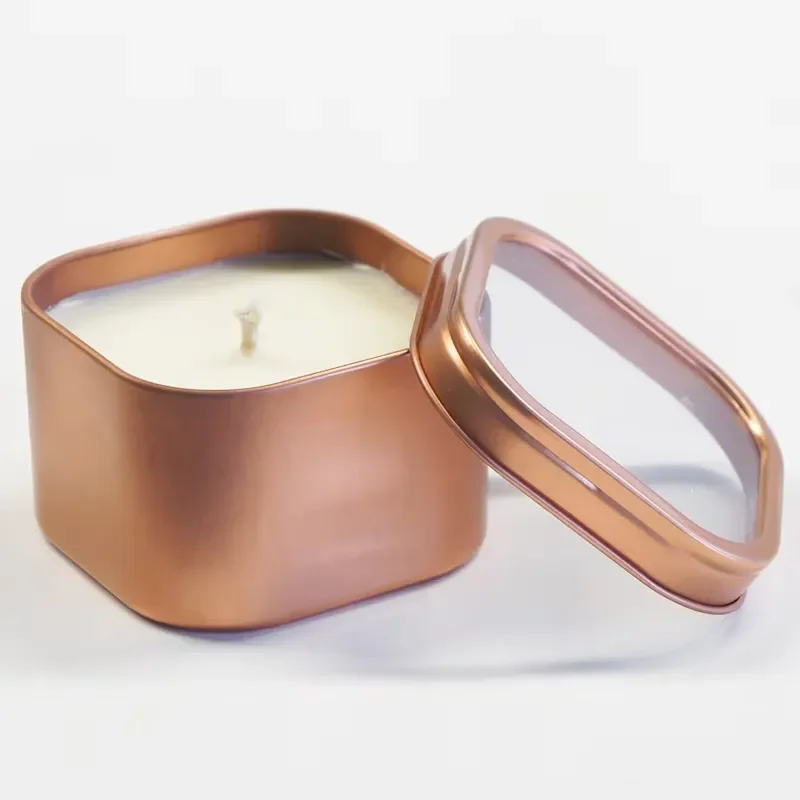 Wholesale Square Seamless Tin Can Candle Container Packaging