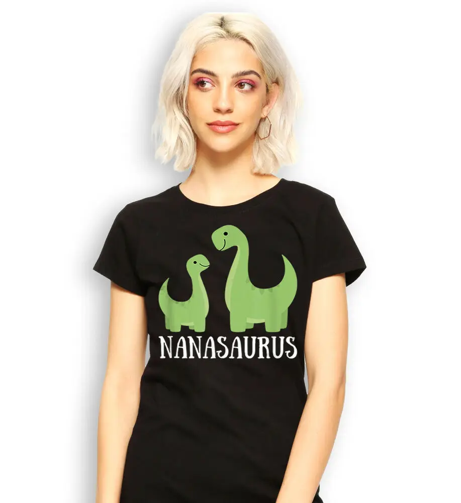 Nana Saurus Dinosaur Shirt, Nanasaurus T-Shirt, Dino Dinosaur Tee Dinosaur Mom Graphic T-shirts Vintage High Quality 100%Cotton