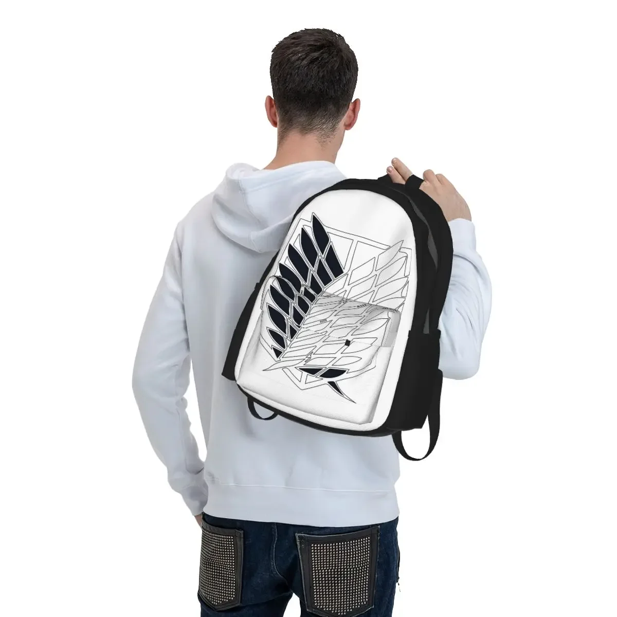 Attack On Titan Student Backpack School Bag Hiking Travel Daypack for Boys Girls Bookbag Shoulder Bags