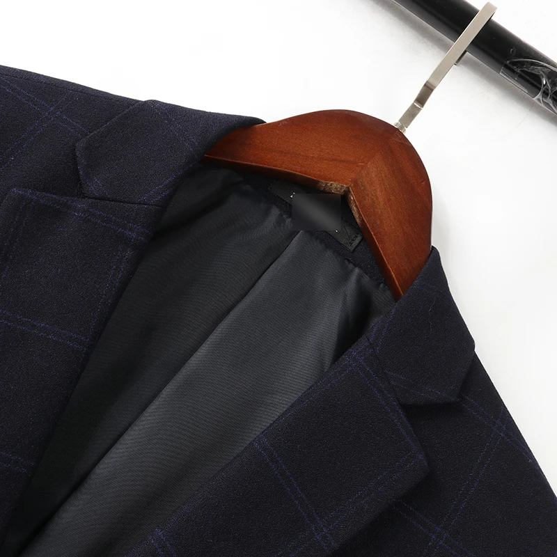 Meng シリーズ 冬 メンズ チェック柄 スーツ カジュアル ビジネス スタイル シンプル ファッショナブル メンズ ジャケット 長袖 スタンダード フィット コート