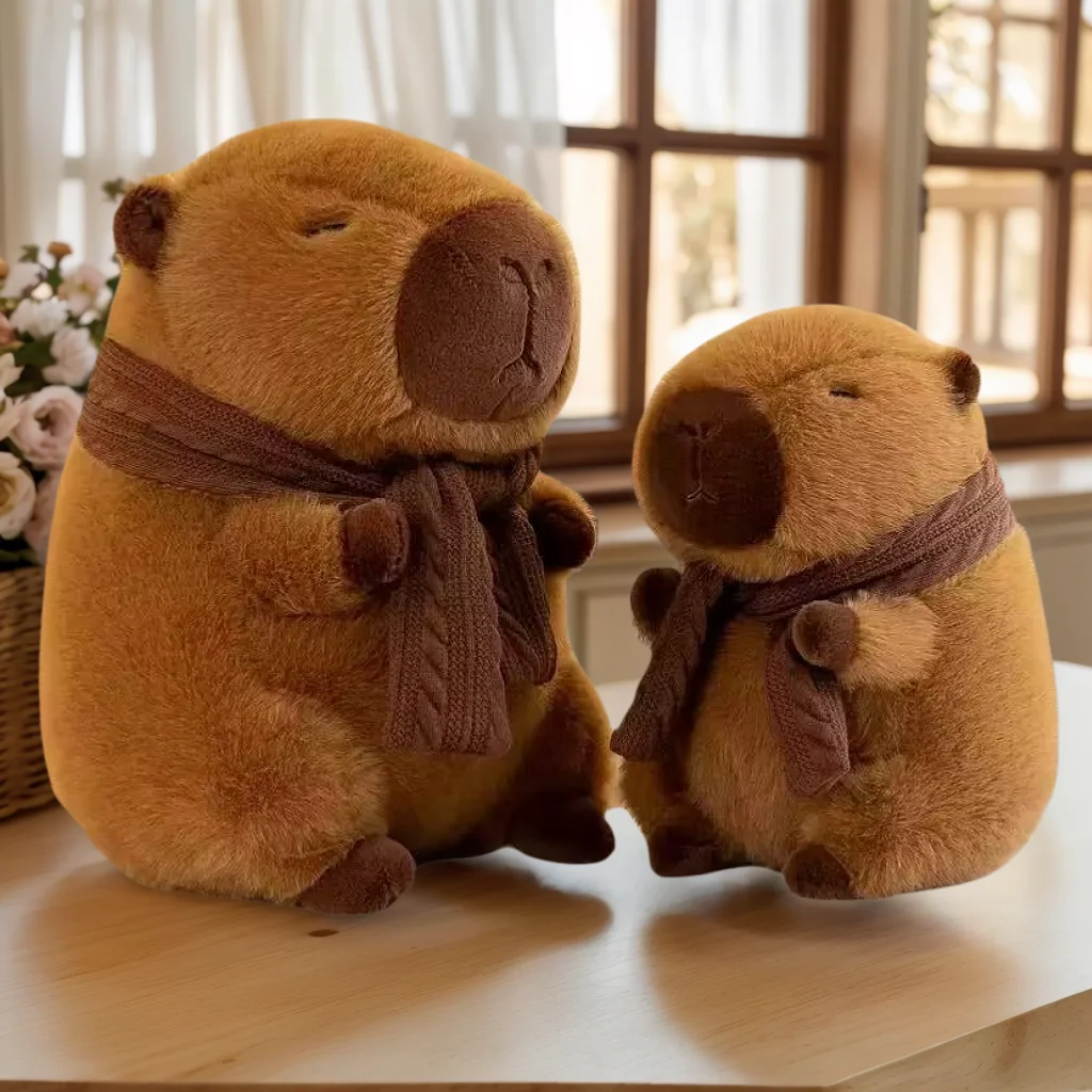 23 سنتيمتر كابيبارا أفخم محاكاة كابيبارا أنيمي لعبة منفوشة دمية لطيفة الحيوانات المحشوة دمية ناعمة أفخم عيد الميلاد الشكر هدية