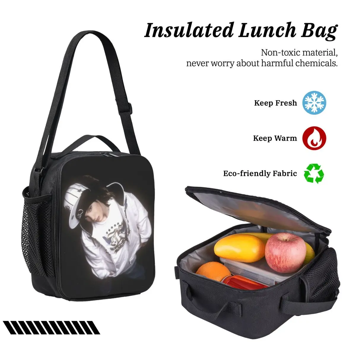 Tokio Hotel Tom Kaulitzวงดนตรีกระเป๋าเป้สะพายหลังนักเรียนสาวBookBagโรงเรียนกระเป๋าไหล่กระเป๋า 3Psถุงอาหารกลางวันฉนวนดินสอกรณี