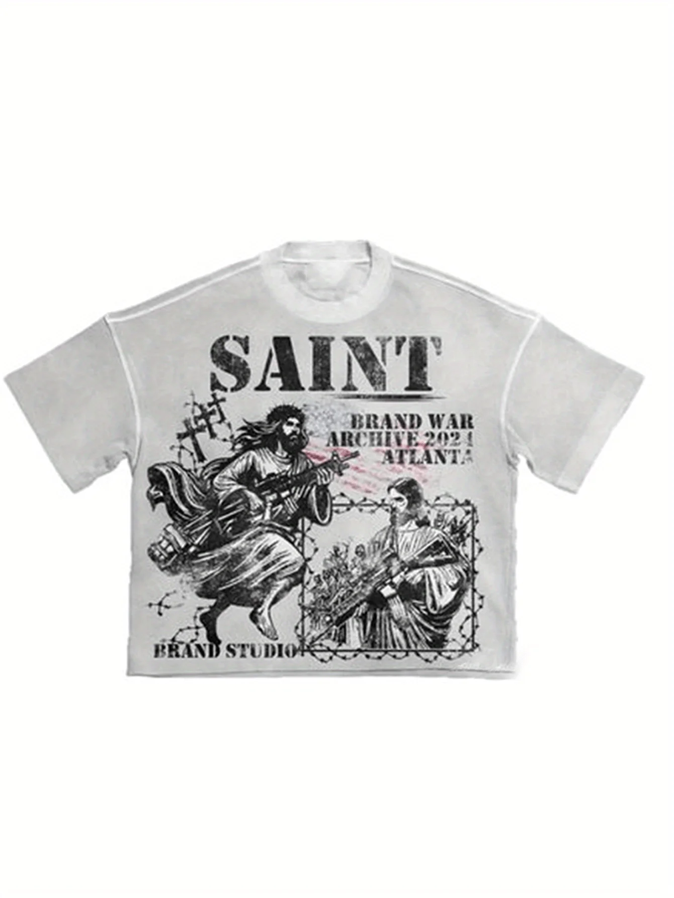 La última camiseta de algodón puro para hombres y mujeres, holgada y transpirable, estilo callejero Popular, superventas Y2K