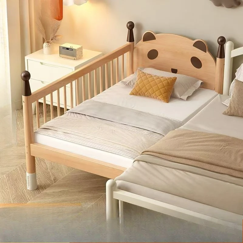 Princesa infantil menino menina com guarda-corpo ampliado cabeceira pequena cama de solteiro emenda de bebê