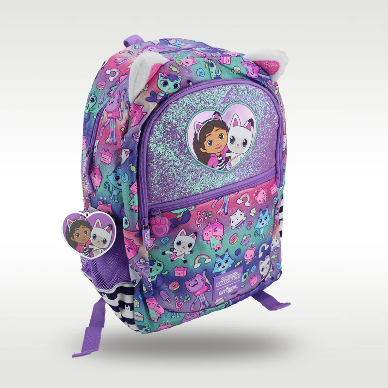 Austrália Smiggle mochila infantil original de venda quente mochila fofa bolsa de viagem boneca roxa mochila grande de 16 polegadas