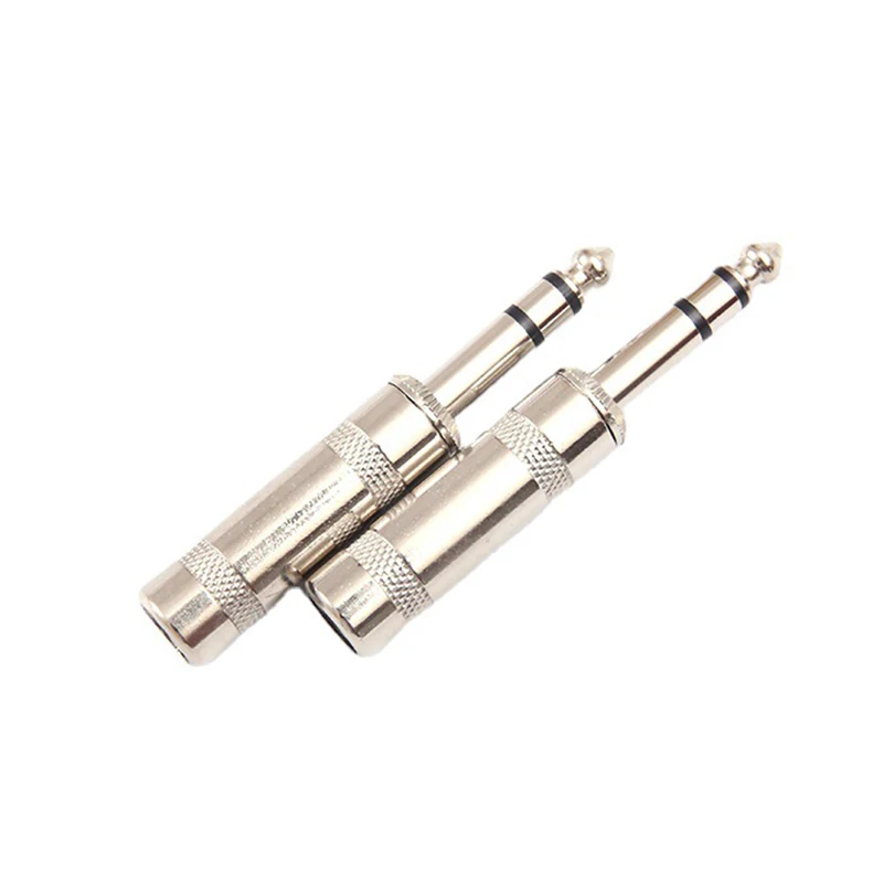 

2Pcs New Jack 3Pole Stereo Metal Connector 6.3mm 6.35mm Male Audio Wire Connector Soldering Plug