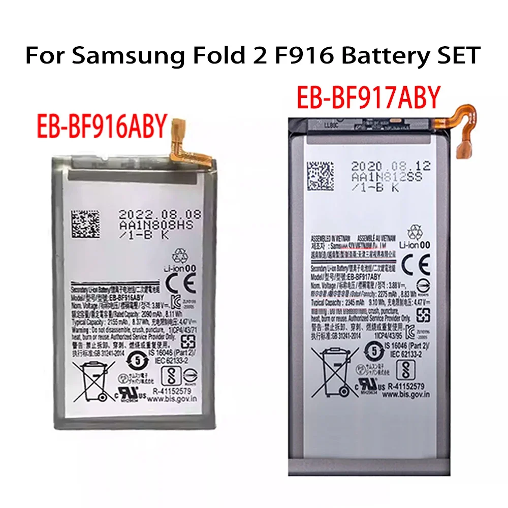 Battery Generic replacement For Samsung Galaxy Z Fold 1 2 3 4 F900 BF901ABU F916 F926 BF926ABY F936 BF936ABY