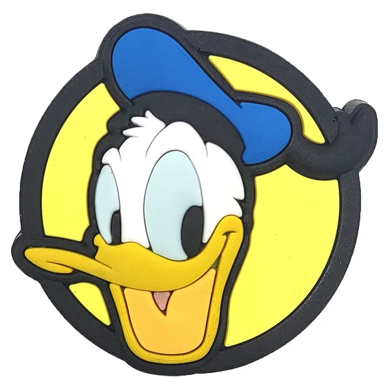 Single sale 1pcs Mickey Donald Duck series PVC shoe Charms Kids Accessories Fit Clogs PVC Shoe Decorations Buckle Gifts image 5