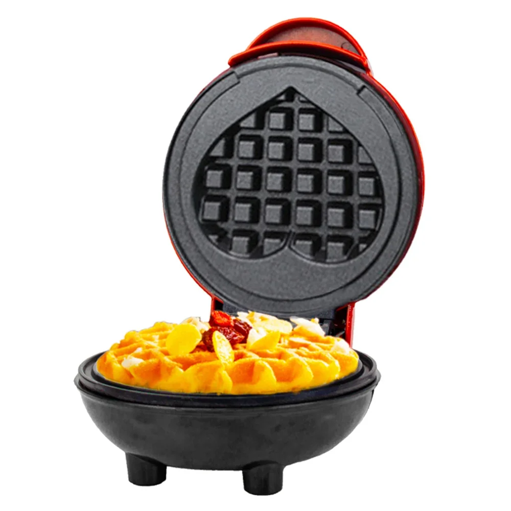 Mini Electric Waffles Maker Bubble Egg Cake Oven Breakfast Heart Shaped Love Waffle Maker Eggette Machine Mini Waffle Pot