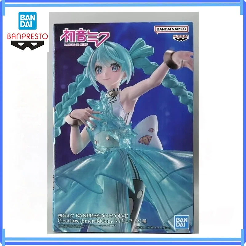 En stock Bandai Banpresto Hatsune Miku Evolve Clearluxe-Emeraldgem Figurine d'anime - Modèle original Figurine de collection Jouets en boîte