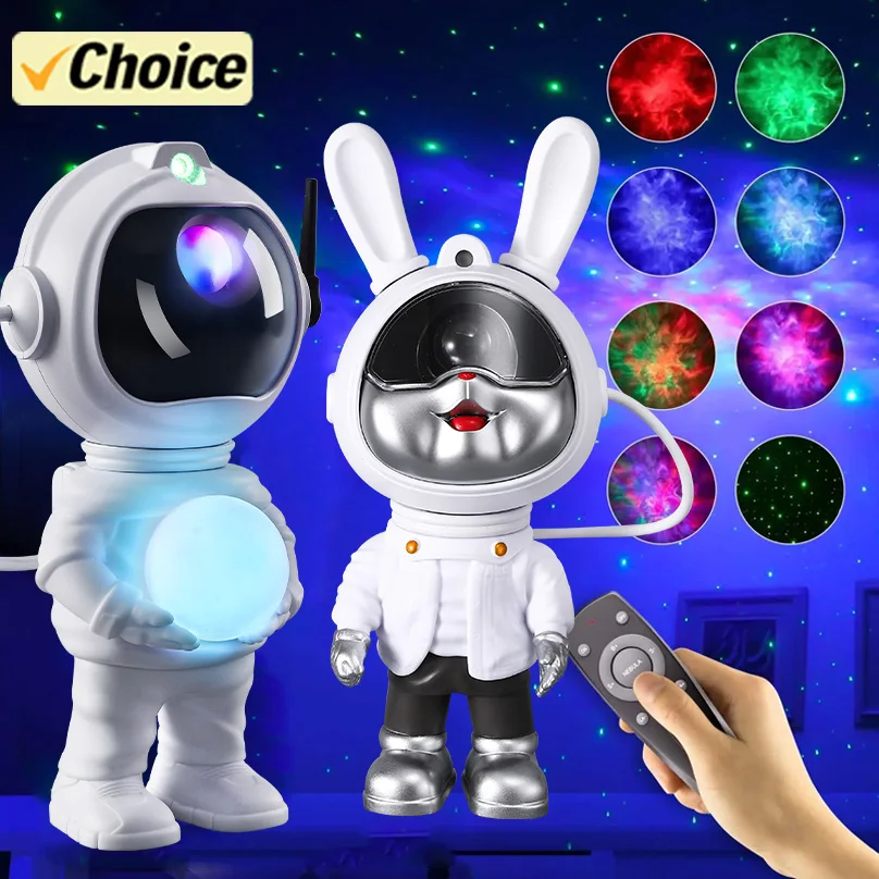 Astronaut Starry Sky Projector Night Light Galaxy Star Sky LED Projection Lamp With Remote For Kids Bedroom Home Party Decor