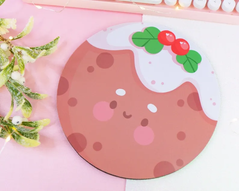 

Cute office desktop decoration, mouse pad, computer accessory, round rubber, anti-slip, washable, high-definition printing