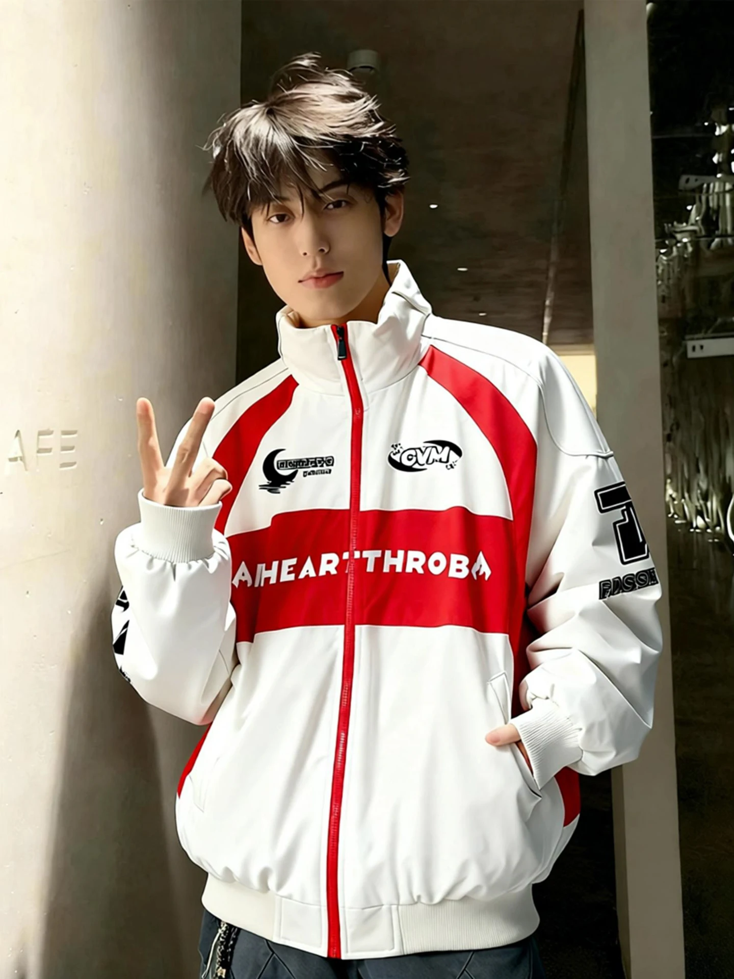 

Мужская зимняя утепленная куртка-косуха American Sle с воротником-стойкой, в стиле пэчворк, из хлопка, премиум-класса