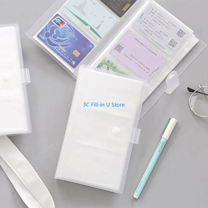 G8TA 240 Slots Transparent PP Cover Business Card Book Large Capacity Holders