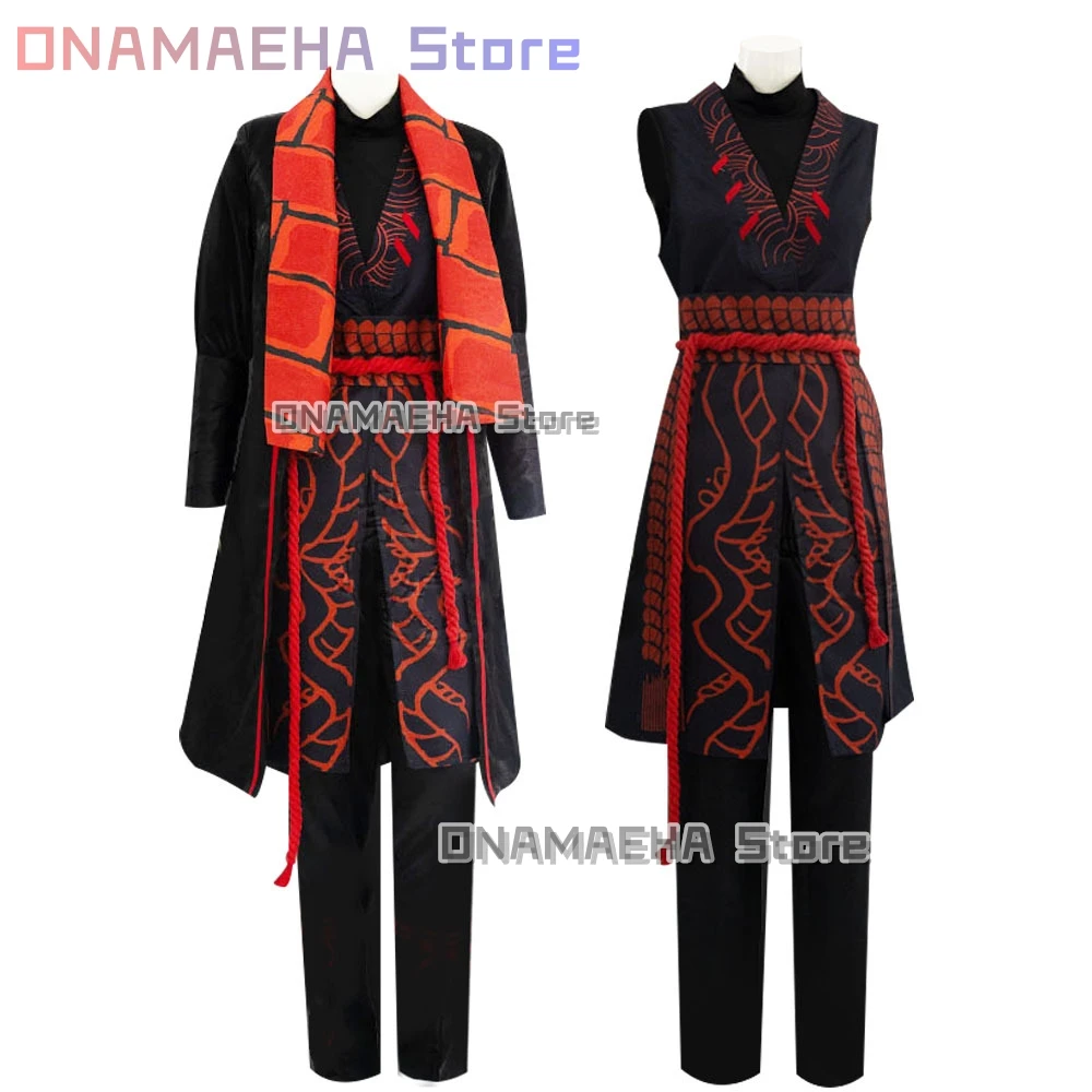 جيا تشيو تأثيري لعبة شركة ليمبوس زي الرجال رداء طويل شعر مستعار أحذية ملحق مجموعة هالوين كرنفال موضوع فستان الحفلات #6