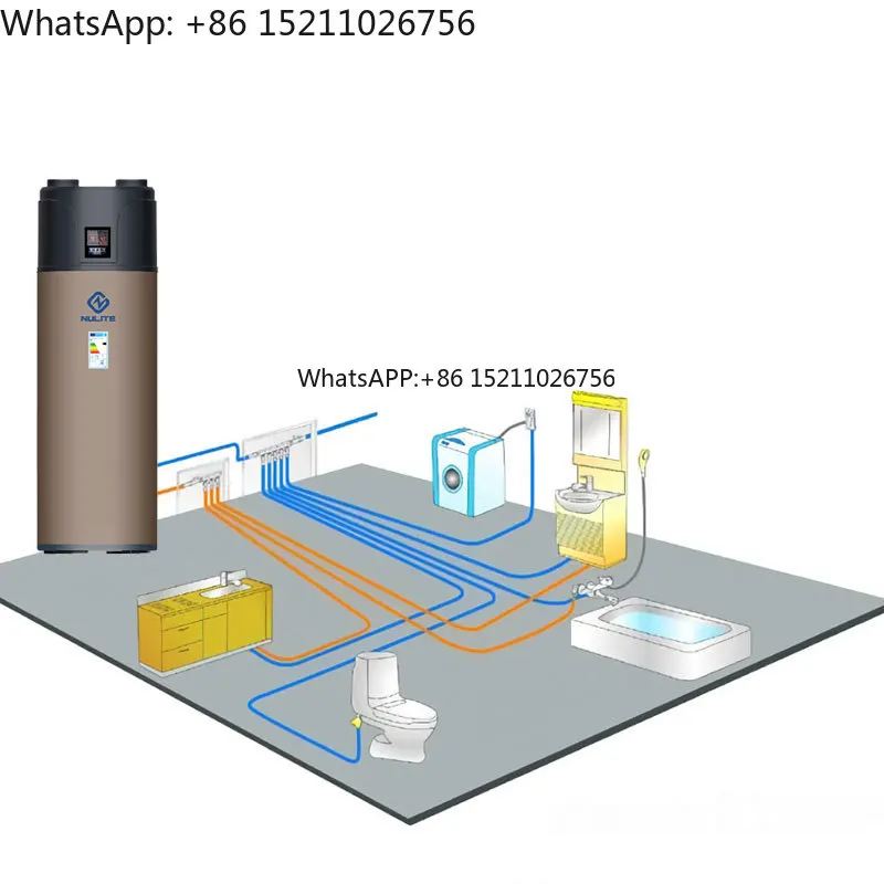 

Wifi 150L 200L 250L 300L air to Water Residential Hot Water High Temperature R134a All in One Heat Pump Water Heater