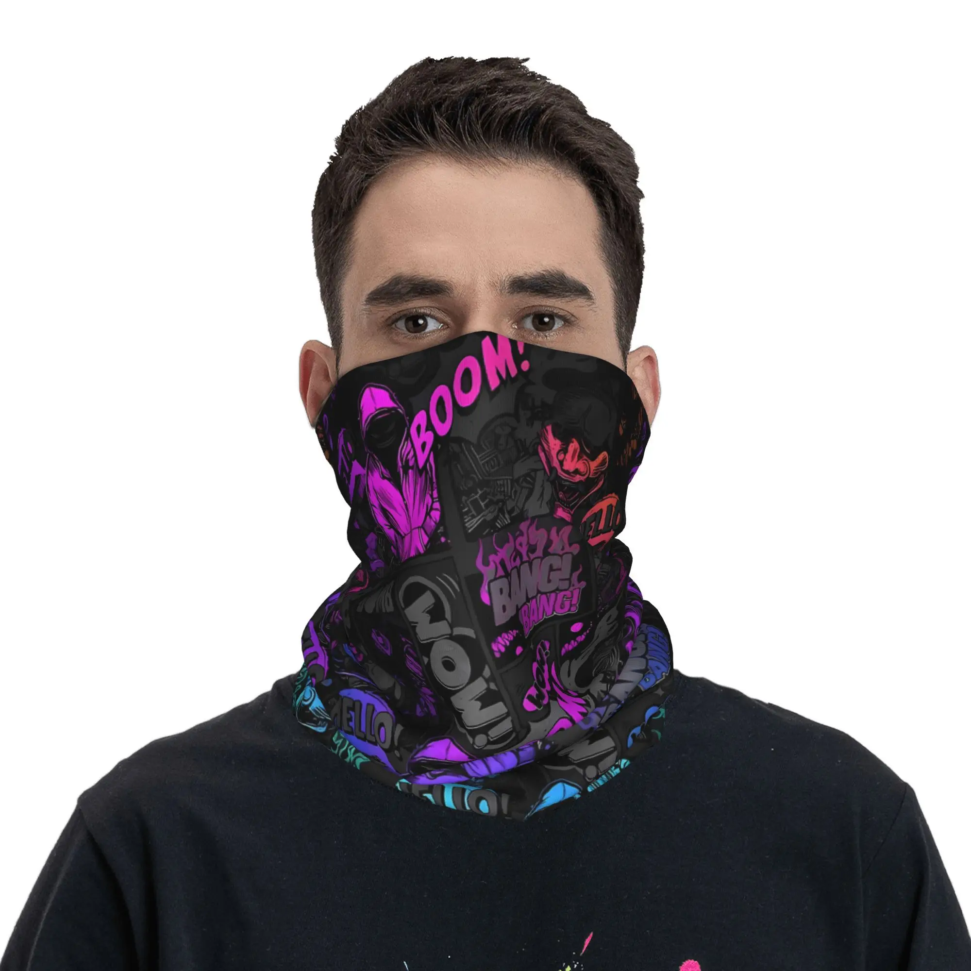 Multi-functional face mask for leisure roller skating hip-hop outdoor cycling skiing etc Windproof and warm neck mask