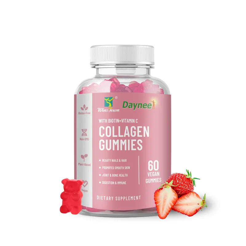 

1 bottle of collagen gummies evenly brightens skin tone promotes health and improves sleep quality