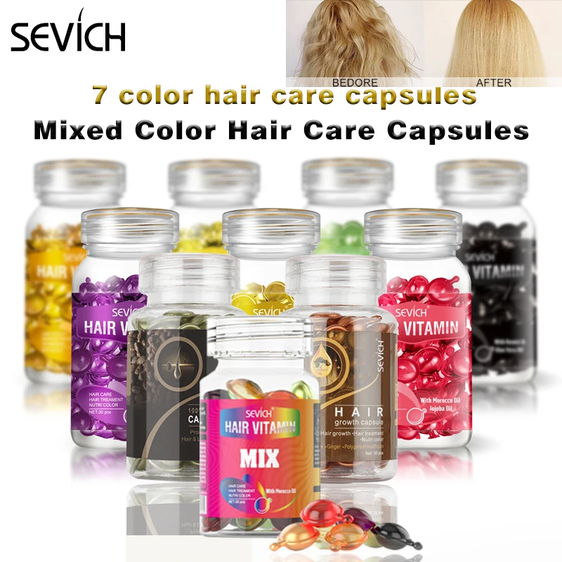 Sevich Vitamin Capsules 30pcs/bottle Keratin Anti-hair Loss Capsules Ginger Hair Growth Product Compound Oil Hair Scalp Care