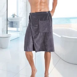 Hot Sell Man Wearable Magic Mircofiber Bath Towel With Pocket Soft Swimming Beach Bath Towel Easy Wear