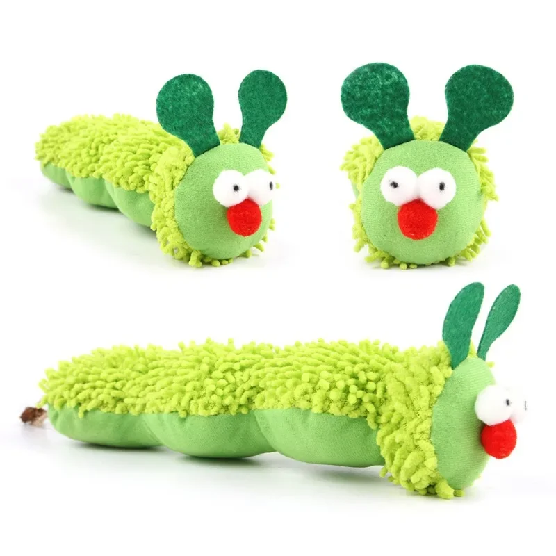 New Pet Supplies Caterpillar Shaped Plush Cat Toy Contains Catnip Self Pleasure Boredom Relief Interactive Play