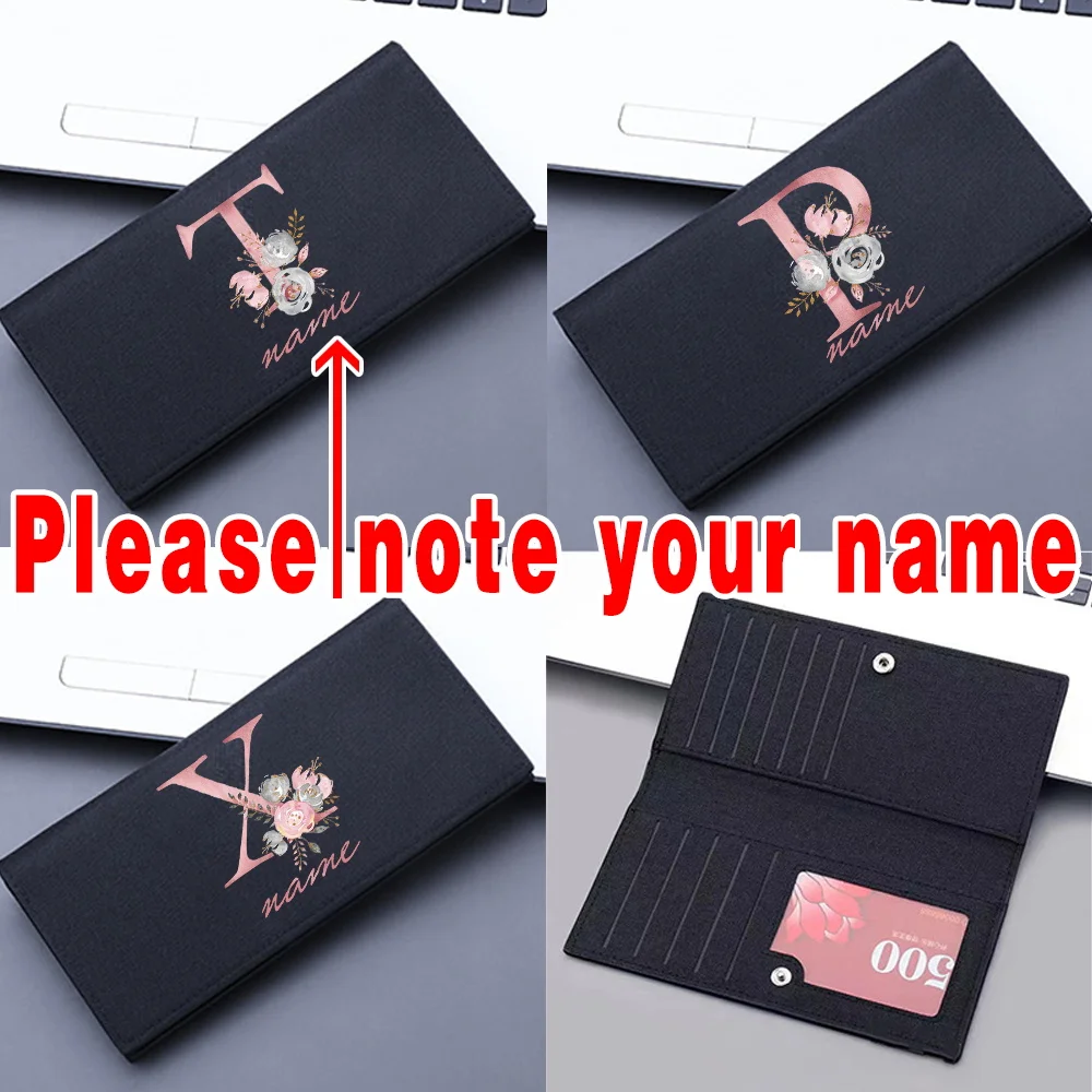 

Customize Any Name Wallet Men Vintage Coin Pocket Long Slim Male Purses Money Credit Card Holders Wallets for Women Money Bag