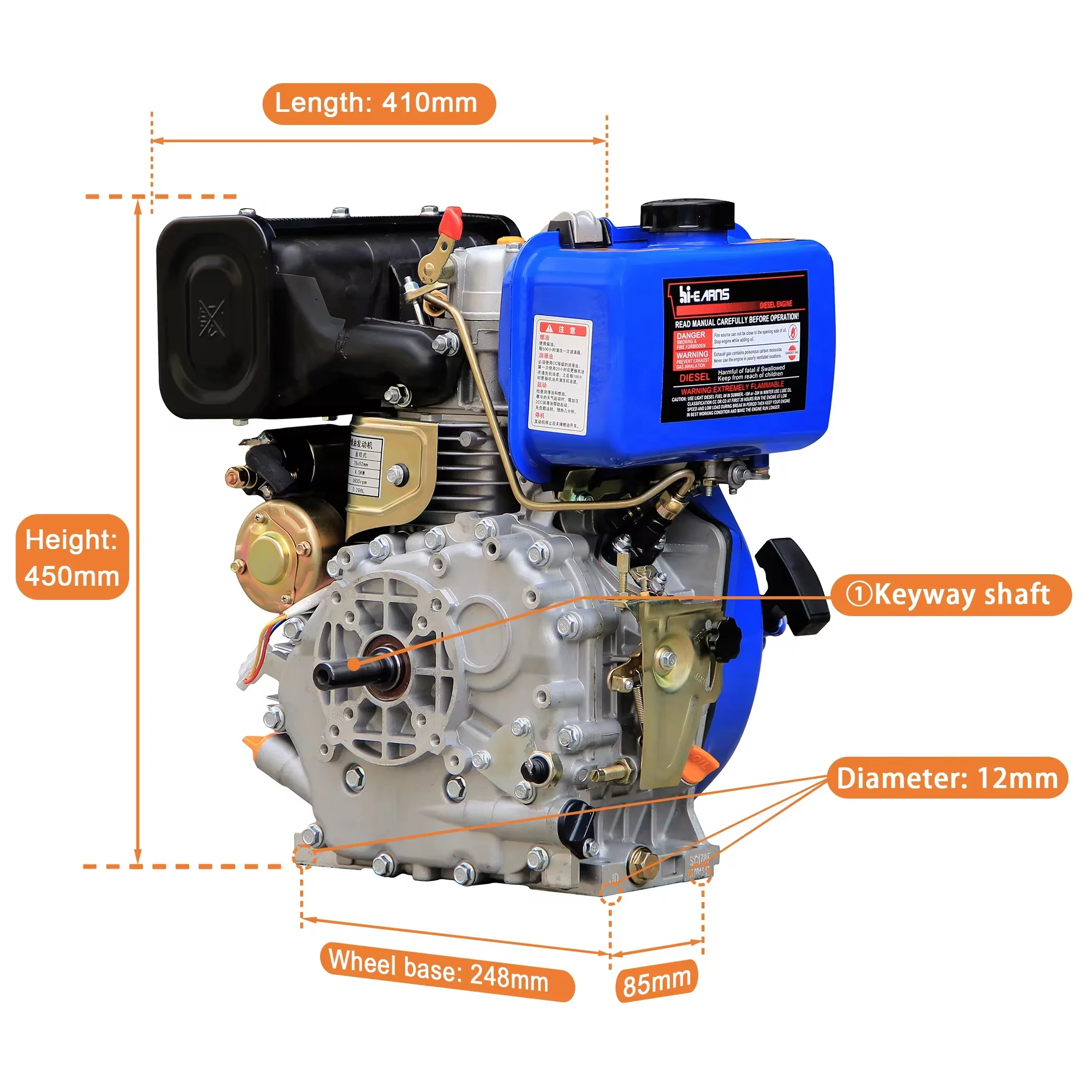 6hp Washing Machine Vibrator Motor Boat Diesel Engine Price