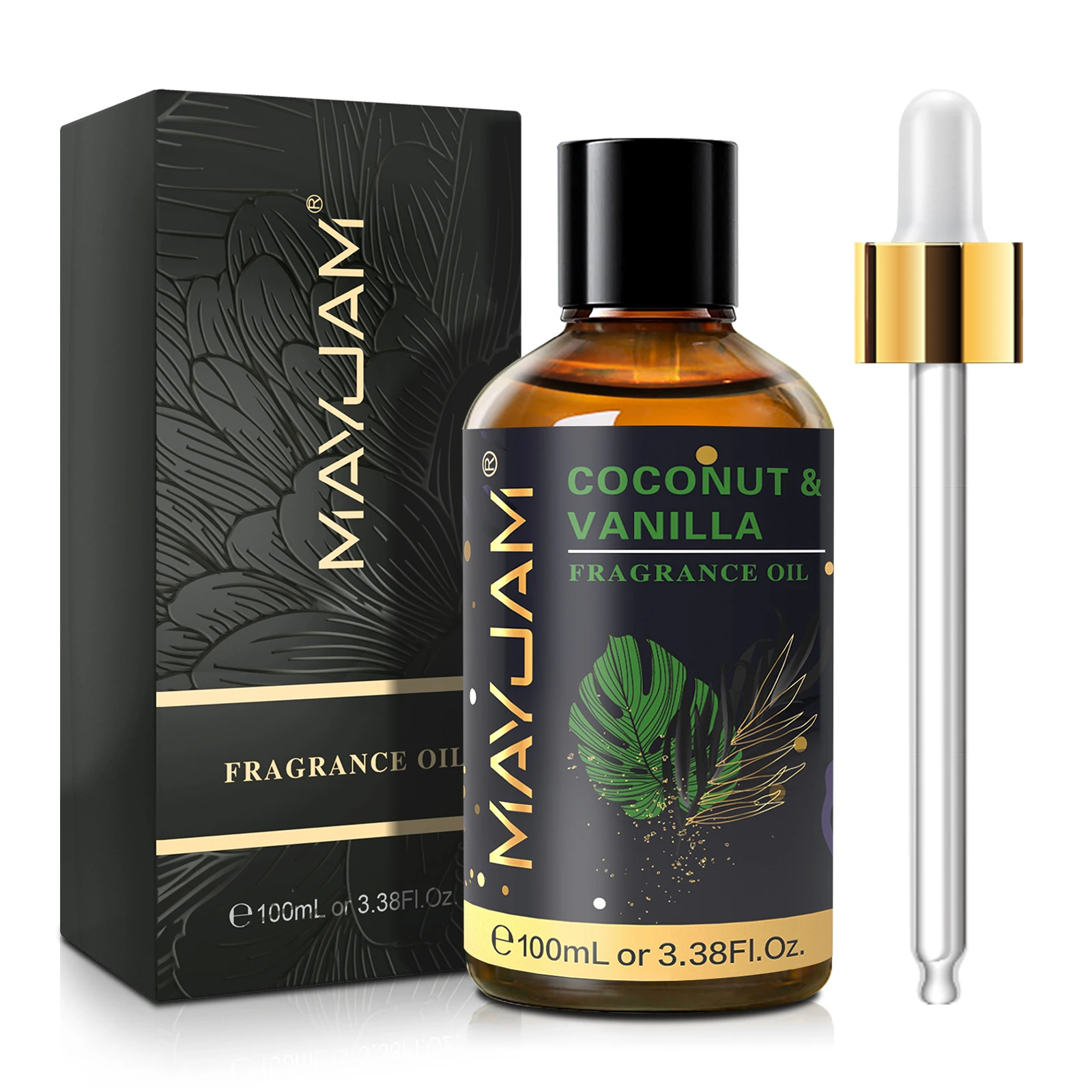 Oleo-aromatizante-mayjam-coconut-vanilla-sea-breeze-100ml-Oleo-essencial-de-aromaterapia-com-tabaco-doce-e-Ambar-para-difusor