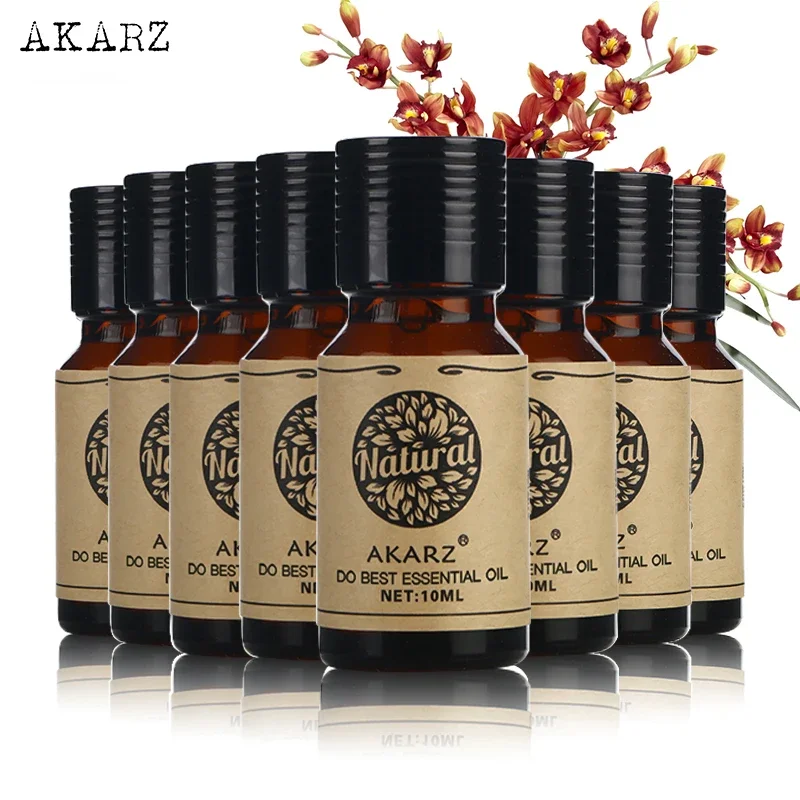 

AKARZ Aromatherapy Essential Oil Sets - Camellia Flower, Vanilla, Grapefruit, Angelica, Frankincense - Skin & Face Care - 10ml*8