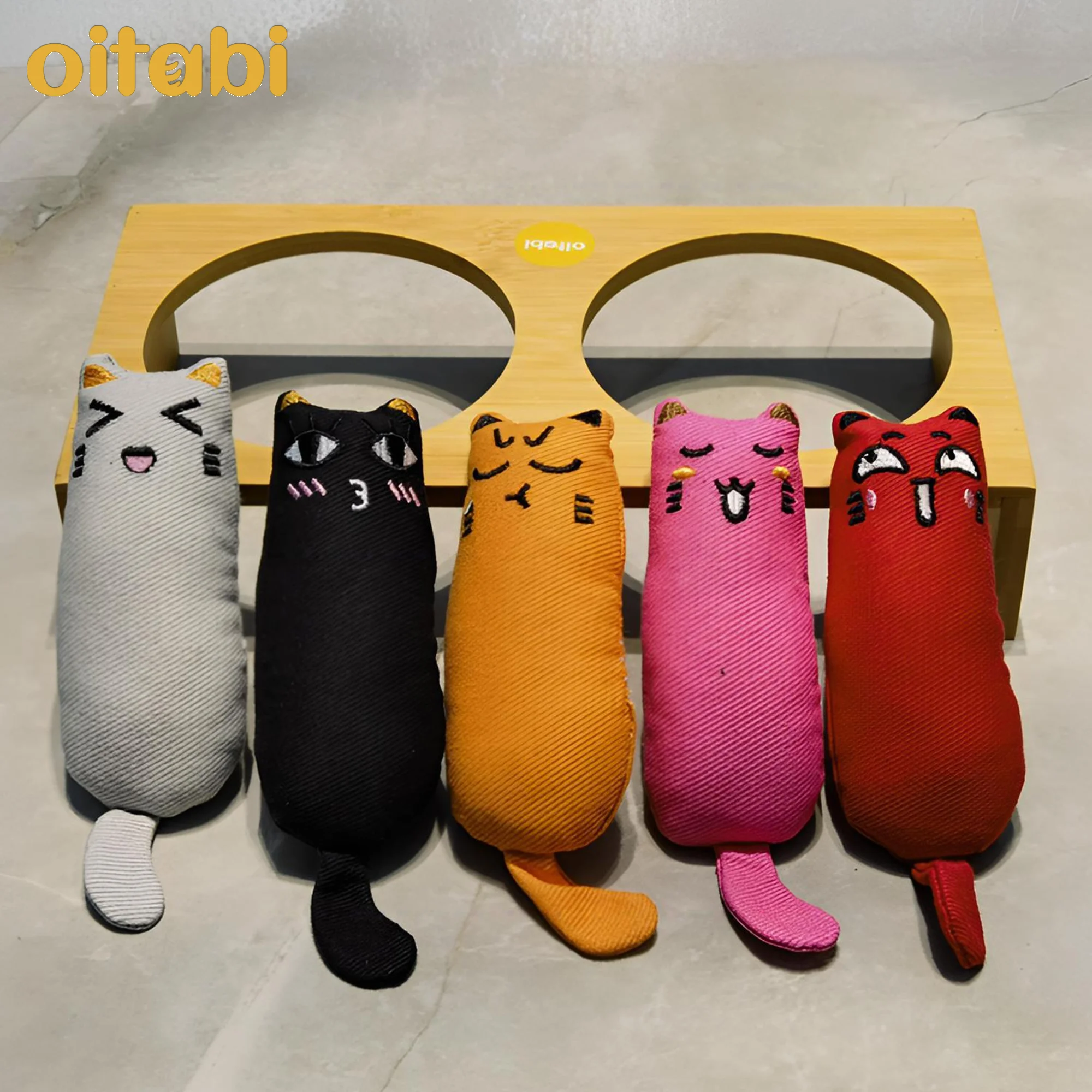 Oitabi 5Pcs Bite Resistant Catnip Toys for Cats Durable Interactive Kitten Chew Toy with Natural Catnip Fun Pet Play Accessories