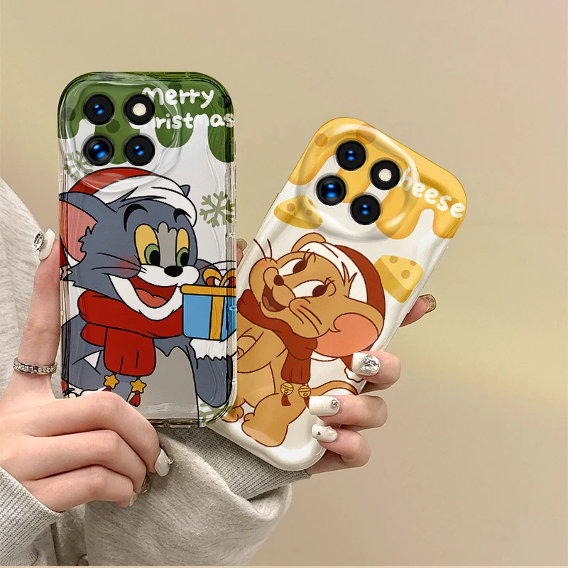 

T-Tom And J-Jerry Christmas Case For Xiaomi 15 Pro Case 14 13 12 T Pro 13 12 11 Lite Poco F6 F5 F4 F3 X6 X5 Pro Shockproof Cover