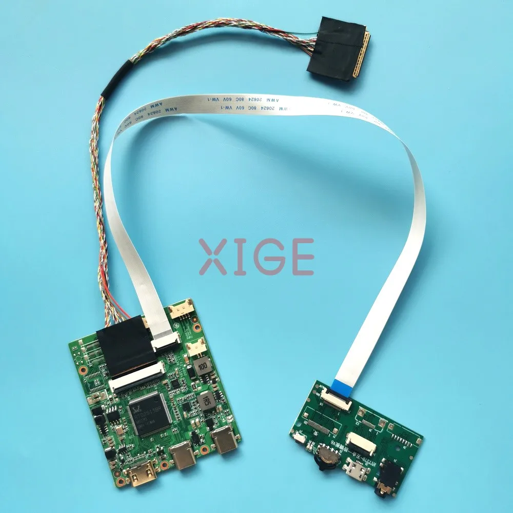 

Плата контроллера драйвера для N140BGE-L11/L21/L32/L43/LA3 TYPE-C USB-C Mini-HDMI экран ноутбука 40-контактный LVDS 14 "1366x7668 комплект DIY