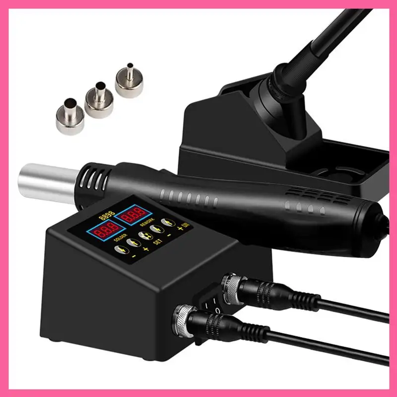 

Rework Soldering Station 2 In1 Electric Soldering Iron For SMD PCB IC Repair EU Plug