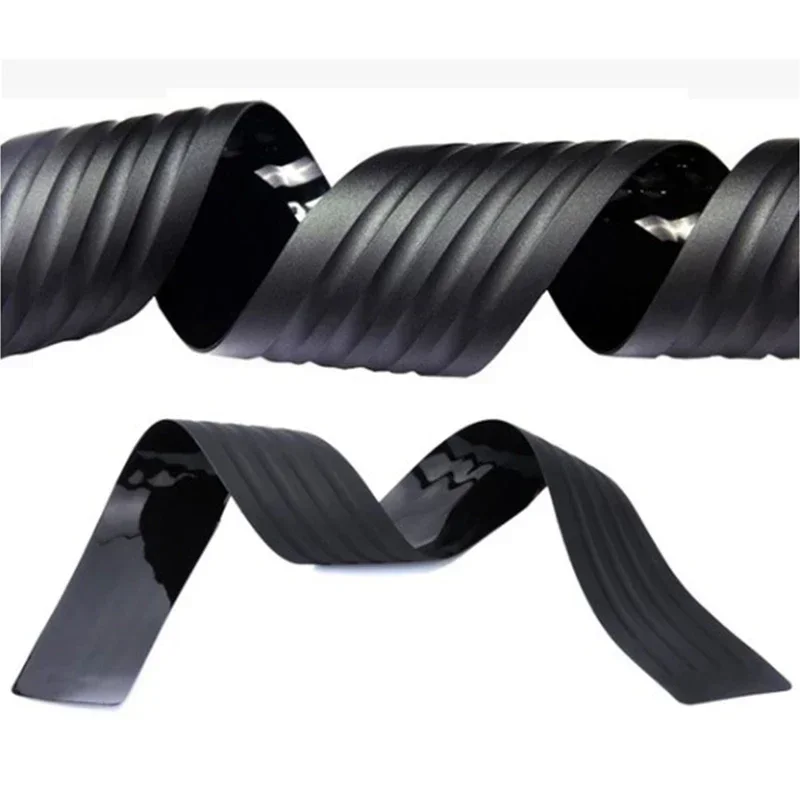 Anti-Scratch Protection Sticker Strip Car Trunk Rear Paint Protector Guard Plate Rubber Car Rear Bumper Trim Black Accessories