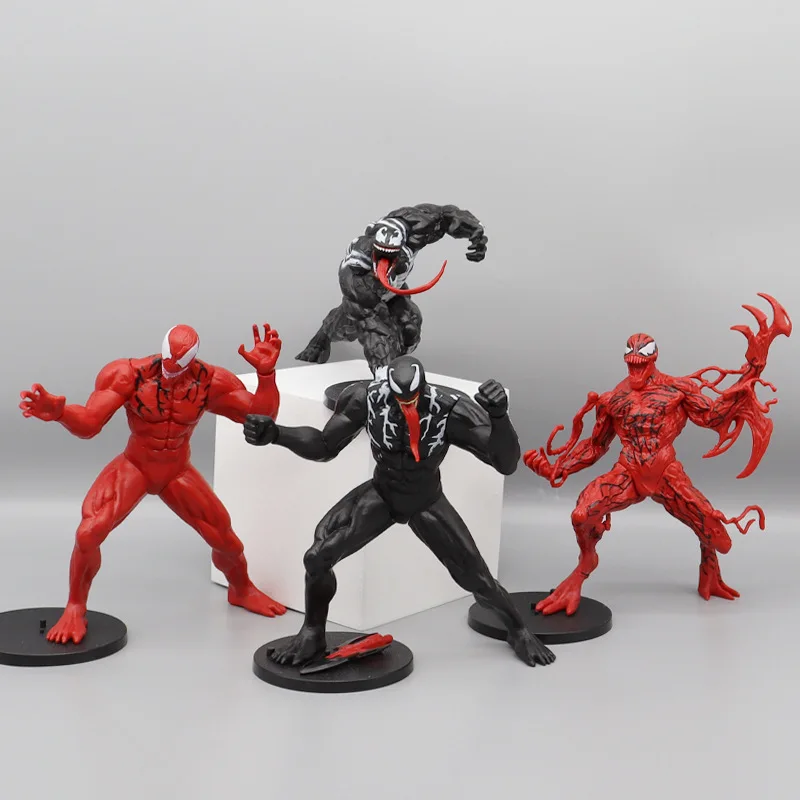 Venom 4 figuras populares de anime de PVC, figuritas, adornos de escritorio de oficina, accesorios de decoración, venta al por mayor