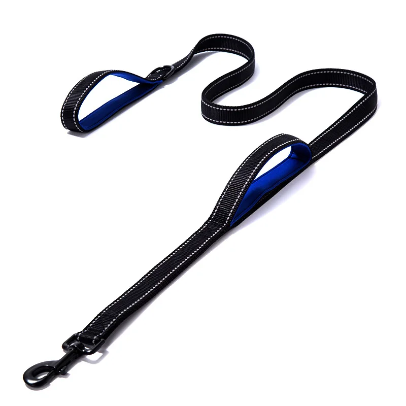 Double Handle Dog Leash Heavy Duty Reflective For Extra Large Dogs_voghion.com