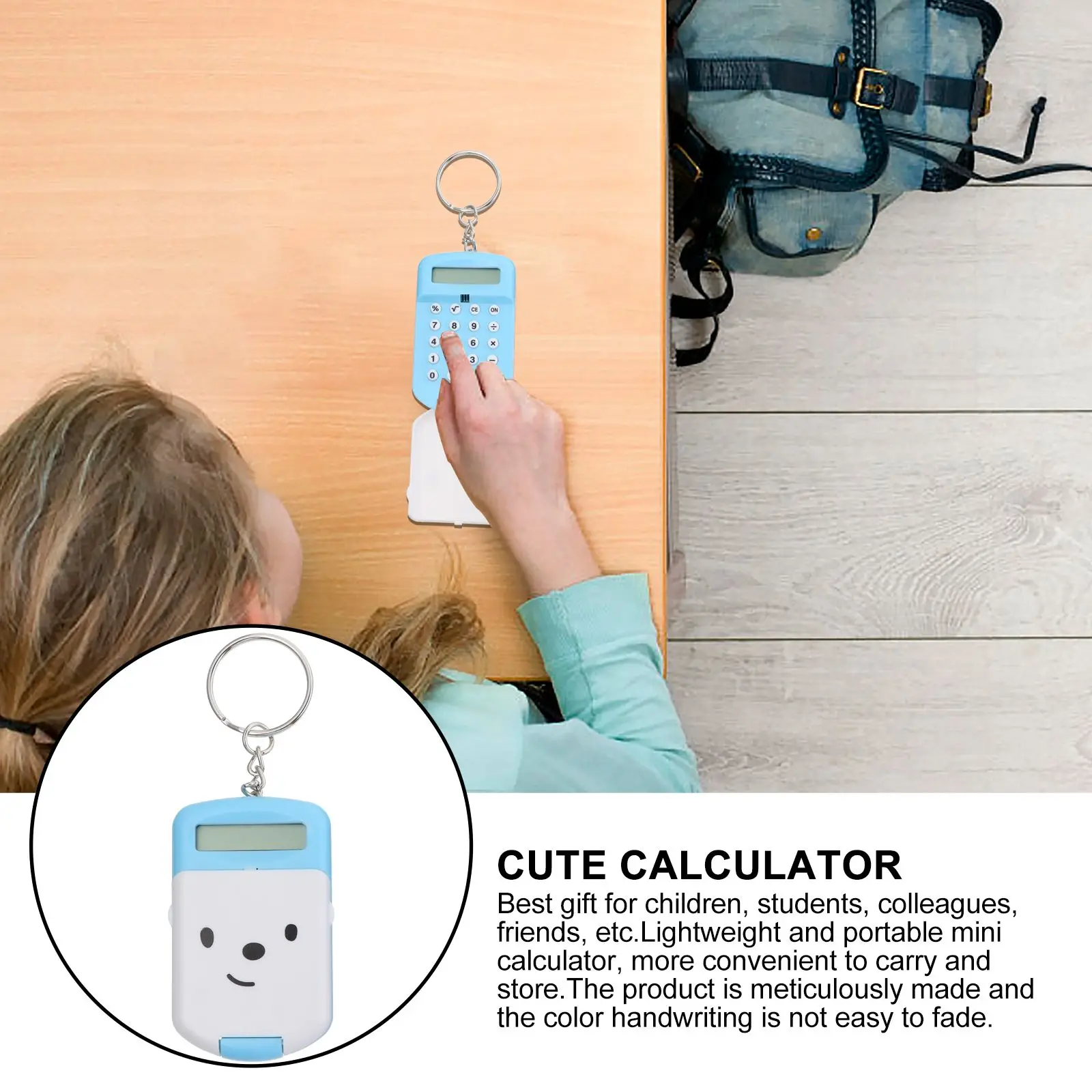 

2Pcs Charming Mini Calculator Handy Portable Tool Exceptional Gift For Friends And Students