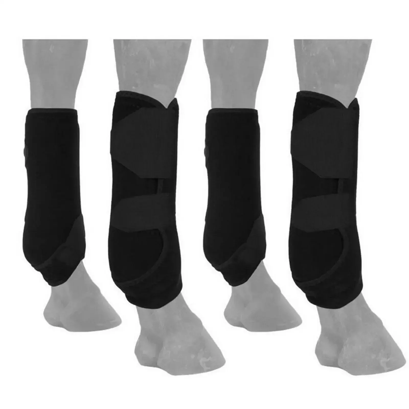 

4x Accessories Equestrian Neoprene Leg Hind Front Support Protector Protection Legs Wraps Horse Guard Boots Gears Legs For Horse