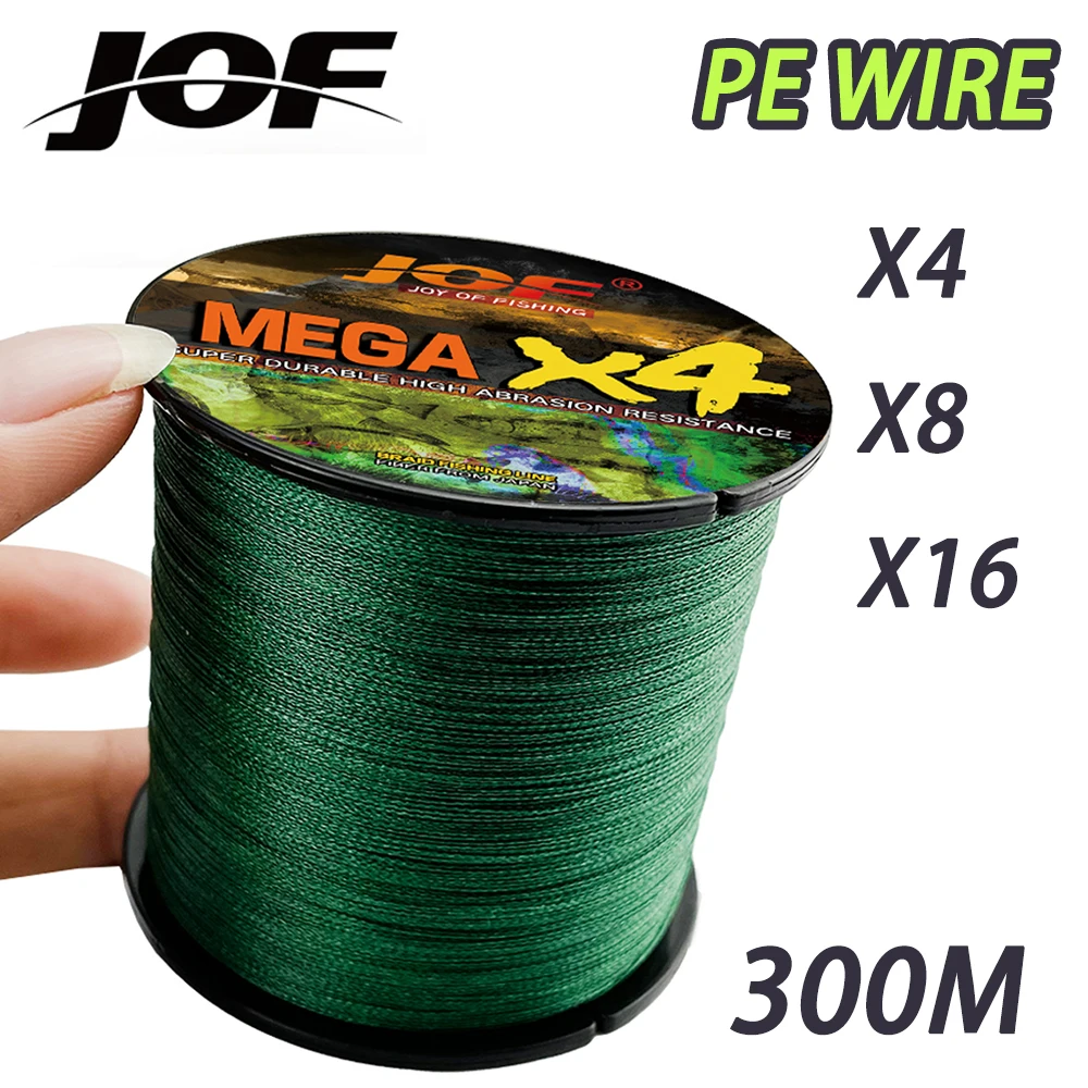 JOF4/8/16Strands 300M PE Braided Fishing Line X16 X8 X4 Japan Durable 10-200LB Multifilament Fishing Line Super Smooth Carp Wire