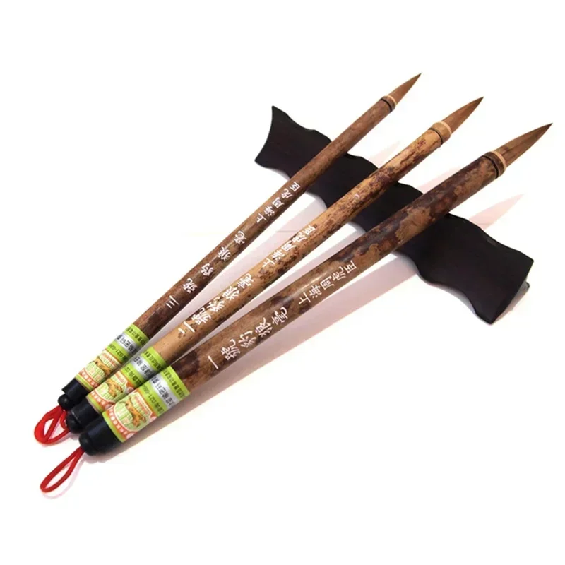 S M L chinois célèbre marque tigre fait à la main Art eau encre peinture calligraphie sumi-e Sumi brosse BaoLanghao loup cheveux