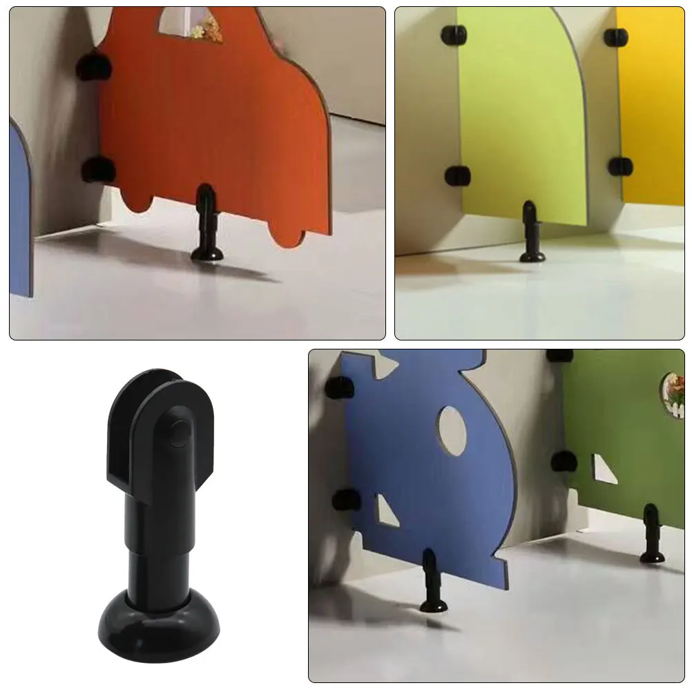 

2pcs Bathroom Foot: 88-115Mm Adjustable Height 18Mm Groove Support For Toilet Cubicles Durable Restroom Partition Hardware