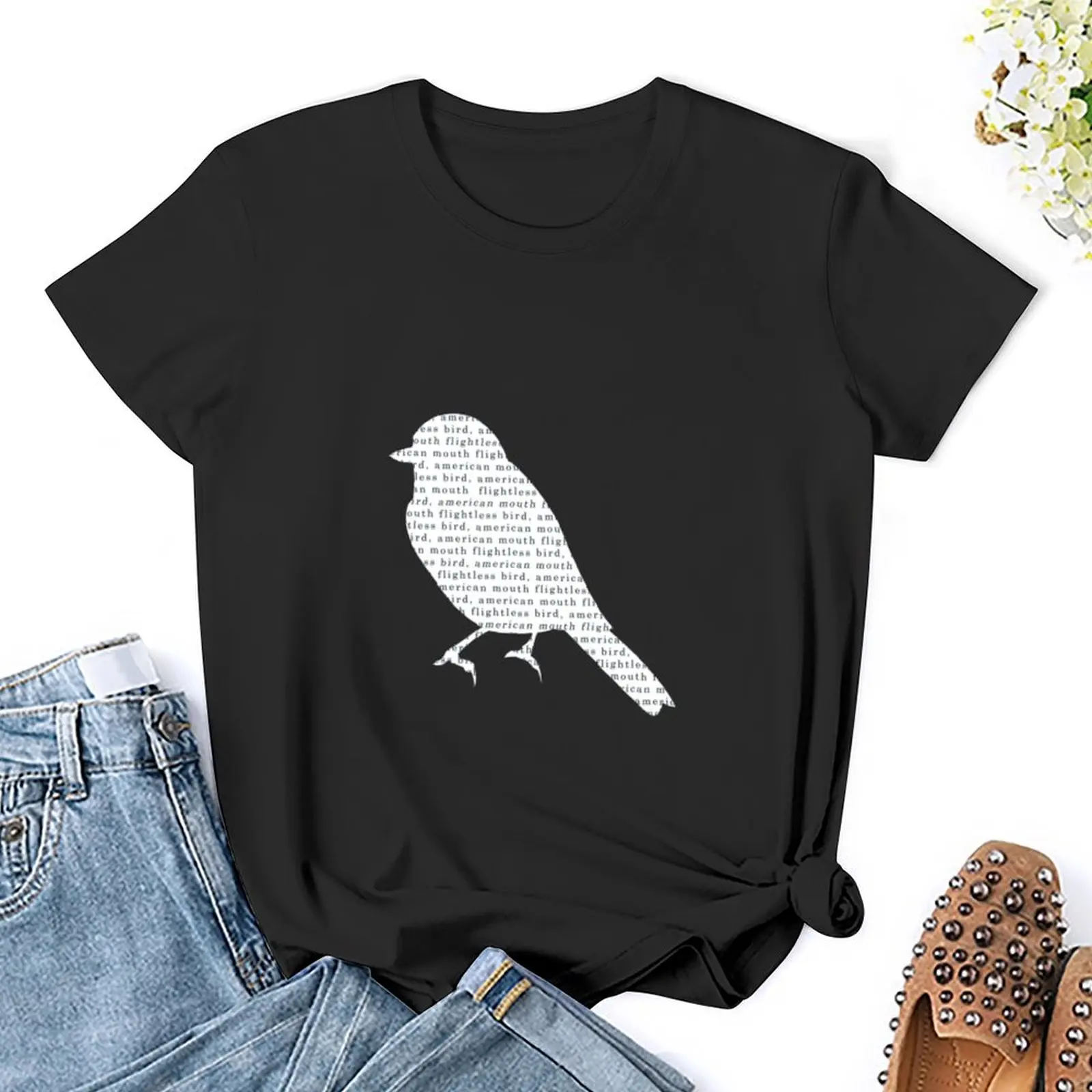 Loopvogel, Amerikaanse Mond T-Shirt Hippie Kleding Zomer Tops Schattige Kleding Vrouwelijke Kleding Luxe Designer Kleding Vrouwen